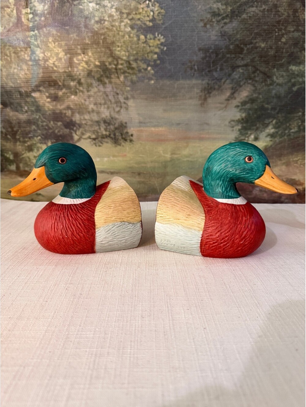 Pair of Wooden Mallard Duck Decoys